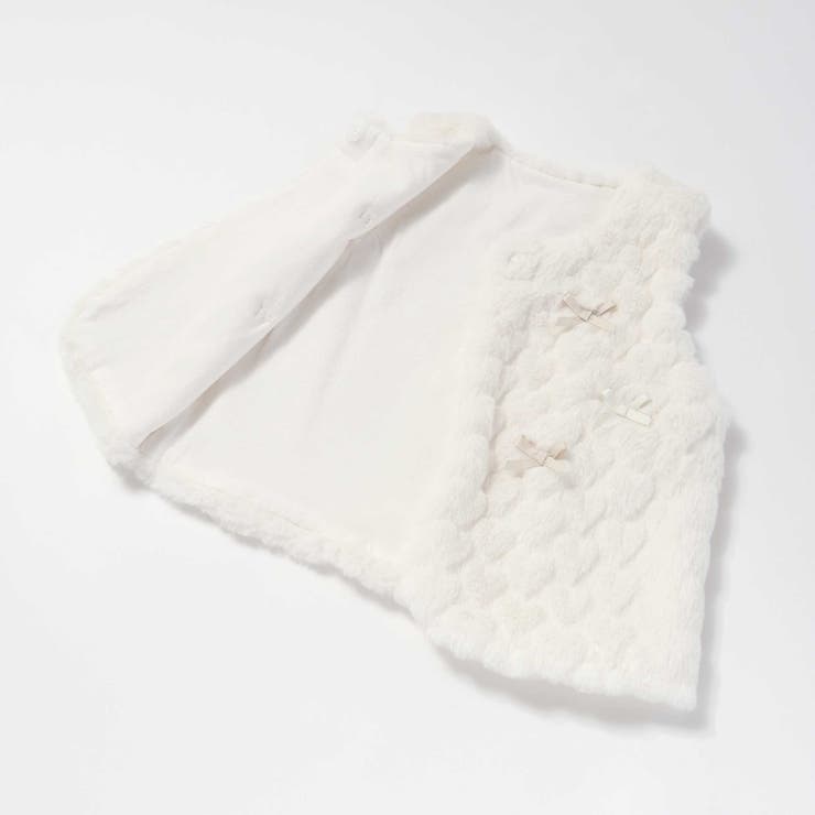 【お揃い】リボンいっぱいハート柄ファーベストベビー(70~80cm) | SLAP SLIP | 詳細画像10