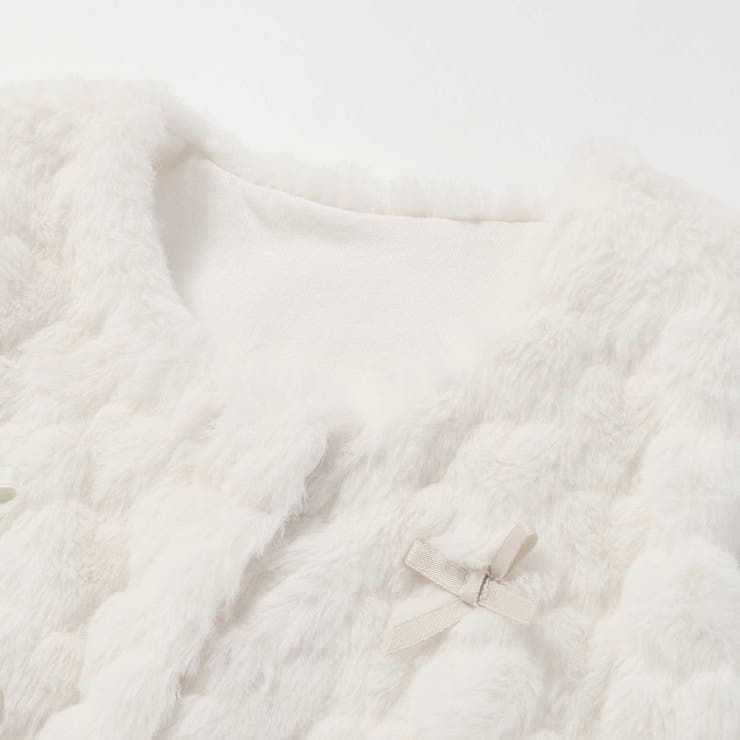 【お揃い】リボンいっぱいハート柄ファーベストベビー(70~80cm) | SLAP SLIP | 詳細画像6