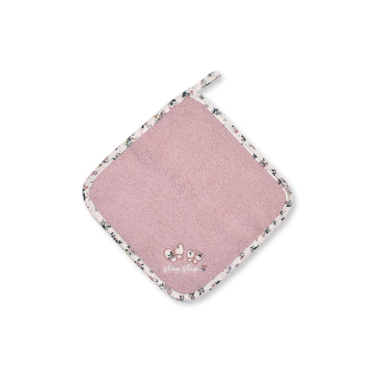 ピンク | 柄ナレ 刺繍 縁取り パイル ハンカチ | SLAP SLIP