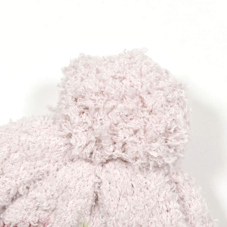 ボンボン付きクマイチゴ柄ブークレニット帽ベビー(44~48cm) | SLAP SLIP | 詳細画像11 