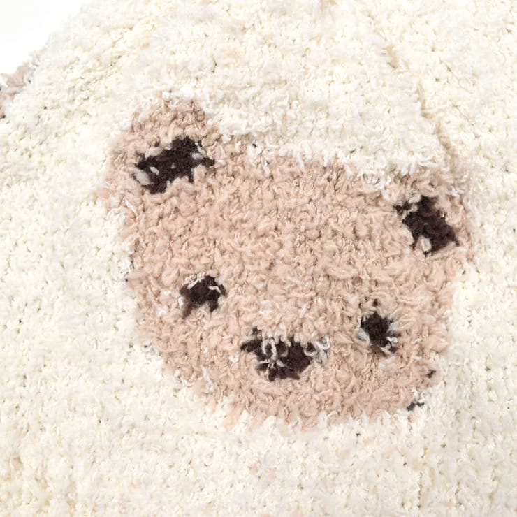 ボンボン付きクマイチゴ柄ブークレニット帽ベビー(44~48cm) | SLAP SLIP | 詳細画像7 