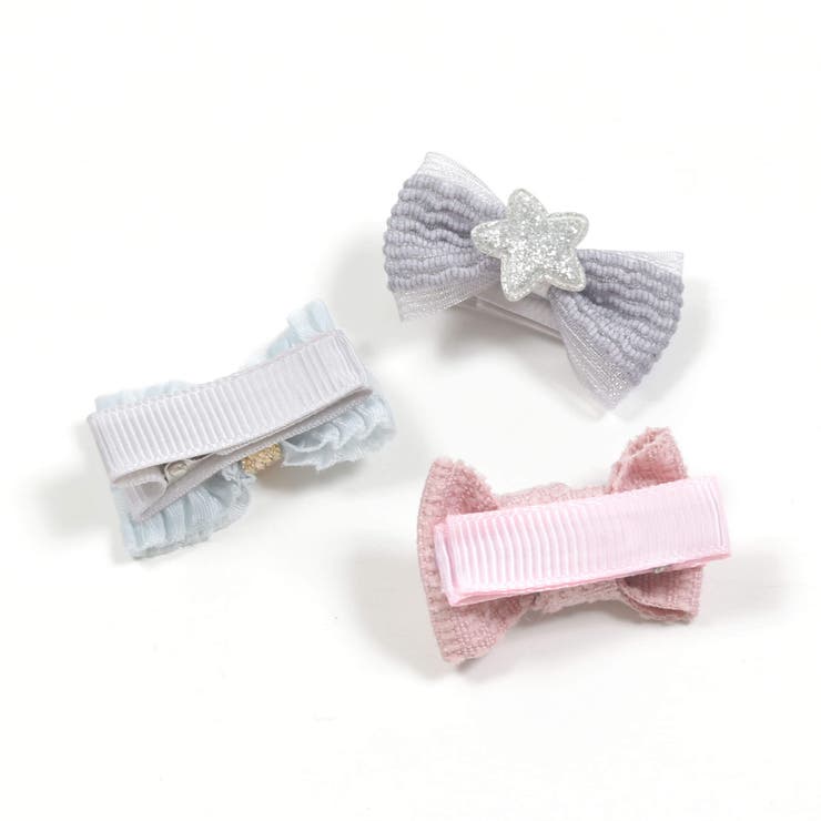 リボンフラワーキラキラ星ヘアクリップ3点セットベビー | SLAP SLIP | 詳細画像9 