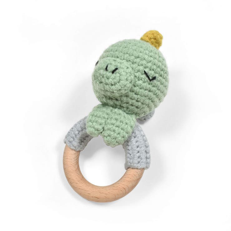 グリーン(恐竜) | ヒツジウサギ恐竜クマアニマルモチーフ歯がためベビー | SLAP SLIP