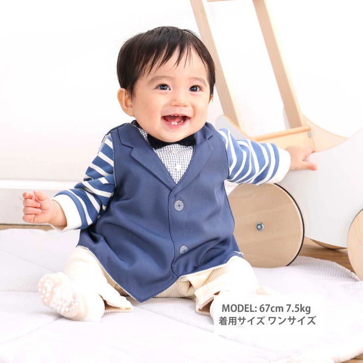 リボンタイ付きテーラードベスト風スタイベビー【専用ケース付き】 | SLAP SLIP | 詳細画像2 