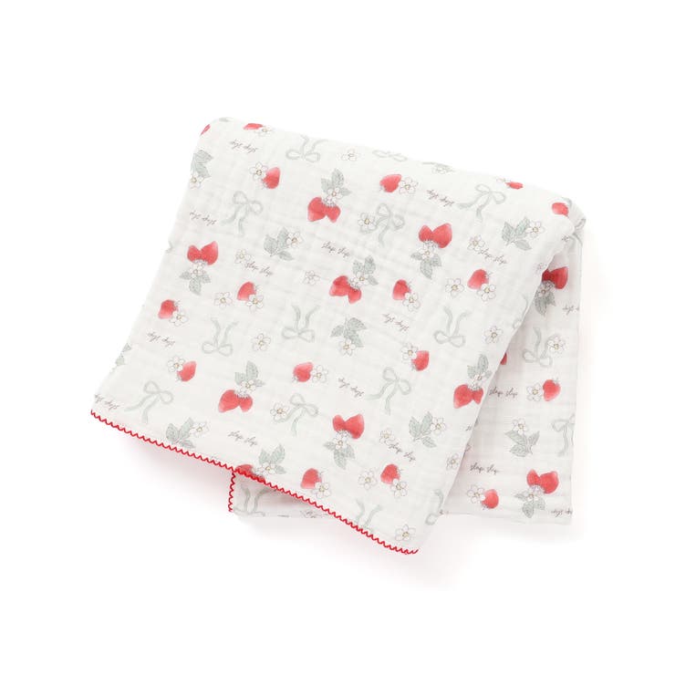 【お揃い】恐竜イチゴおもちゃマルチ総柄ガーゼおくるみ | SLAP SLIP | 詳細画像1 