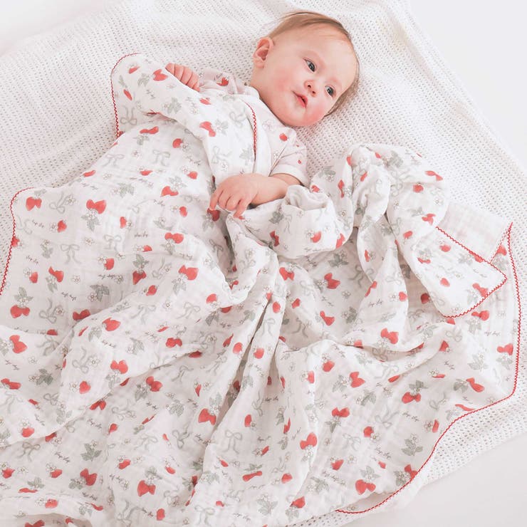 【お揃い】恐竜イチゴおもちゃマルチ総柄ガーゼおくるみ | SLAP SLIP | 詳細画像2 