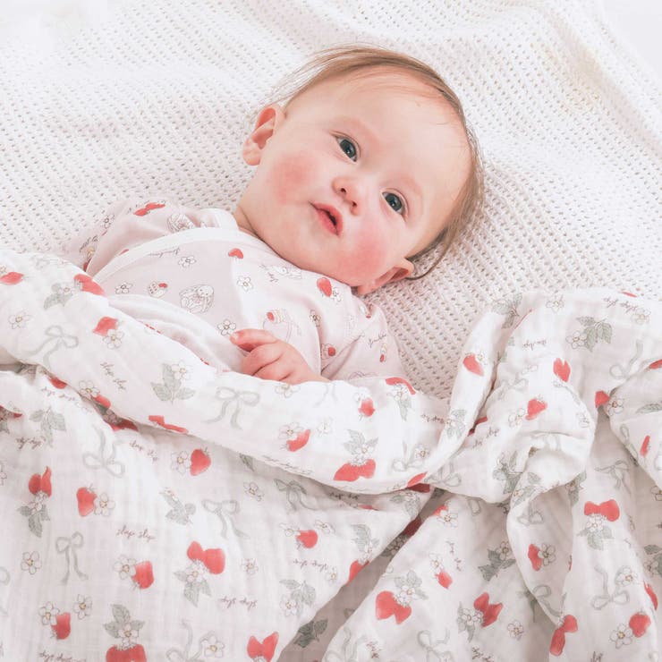 【お揃い】恐竜イチゴおもちゃマルチ総柄ガーゼおくるみ | SLAP SLIP | 詳細画像3 