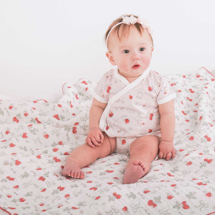 【お揃い】恐竜イチゴおもちゃマルチ総柄ガーゼおくるみ | SLAP SLIP | 詳細画像4 