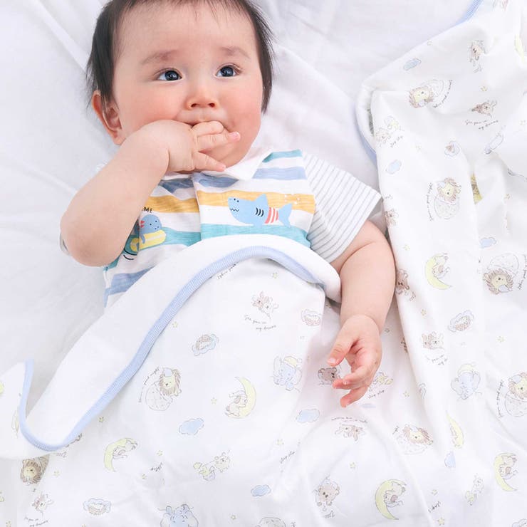 【お揃い/接触冷感】アニマルフルーツプリント柄ひんやり2wayおくるみベビー | SLAP SLIP | 詳細画像3 