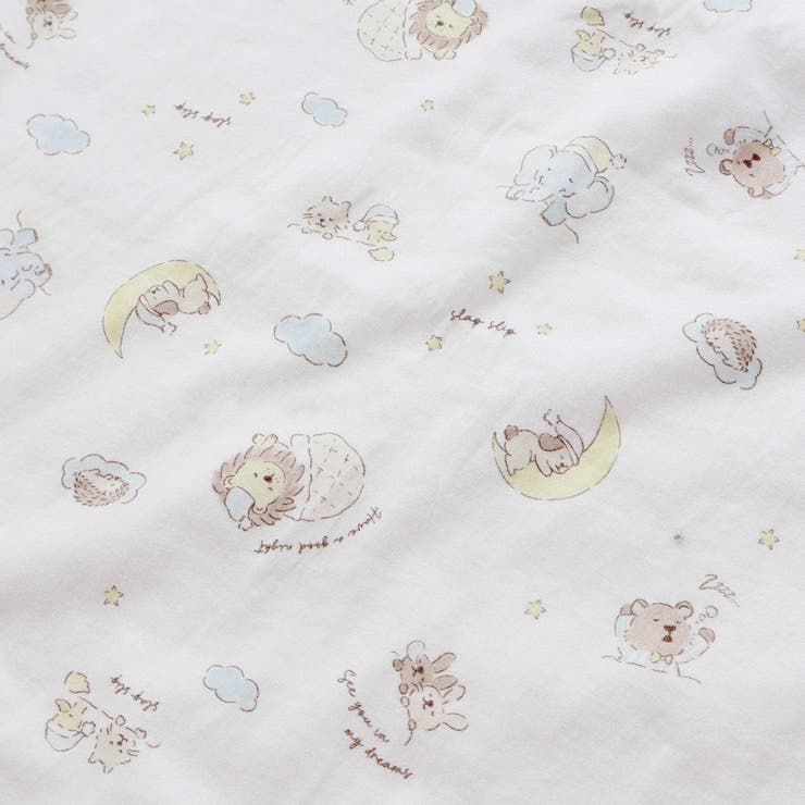 【お揃い/接触冷感】アニマルフルーツプリント柄ひんやり2wayおくるみベビー | SLAP SLIP | 詳細画像6 