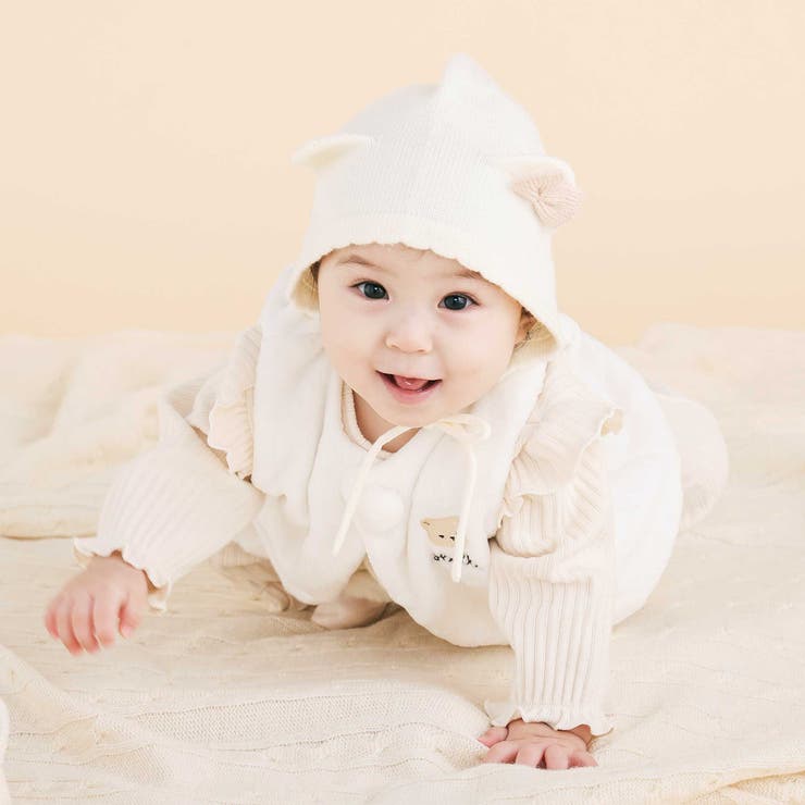 リボン付きぴょっこりネコ耳ニット帽ベビー(44~48cm) | SLAP SLIP | 詳細画像2 