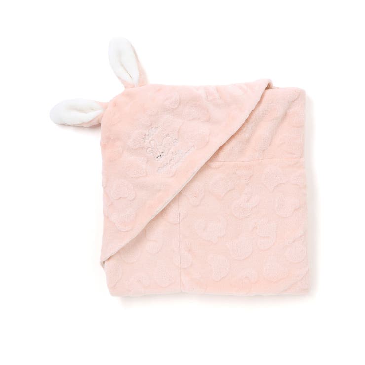 ピンク(ウサギ) | 【お揃い】アニマルクマウサギネコ恐竜ポコポコボアフード付きおくるみベビー | SLAP SLIP