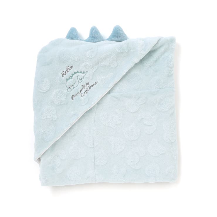 グリーン(恐竜) | 【お揃い】アニマルクマウサギネコ恐竜ポコポコボアフード付きおくるみベビー | SLAP SLIP