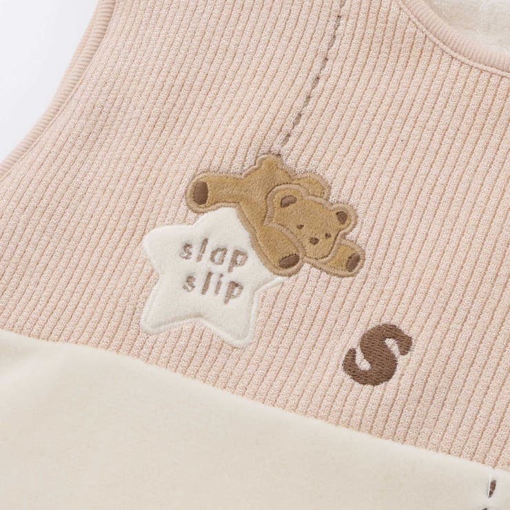 【お揃い】アニマルクマ恐竜おもちゃ裏ボア切り替えスリーパーベビー | SLAP SLIP | 詳細画像10 