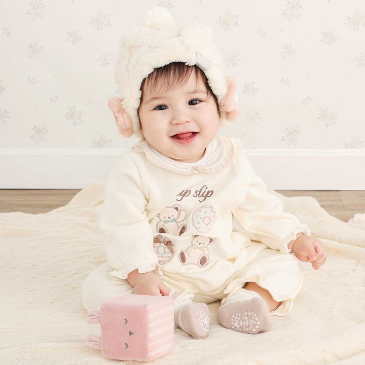 花星フワフワモチーフ耳当て付きボンボンニット帽ベビー | SLAP SLIP | 詳細画像2 