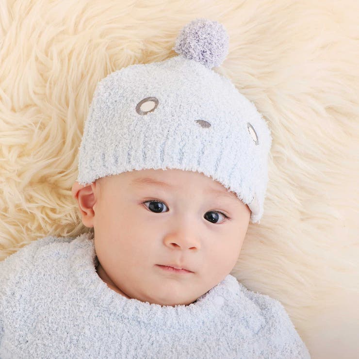 ブルー(ロボット) | 【お揃い】アニマルウサギクマロボットもこもこニット帽(44~48cm) | SLAP SLIP