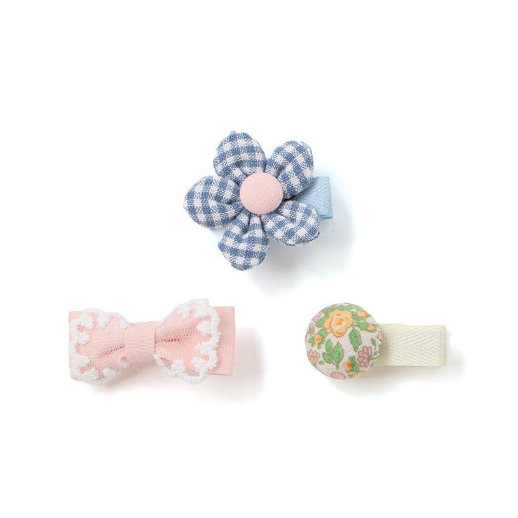 いろいろお花リボンヘアピン3点アソートベビー | SLAP SLIP | 詳細画像2 