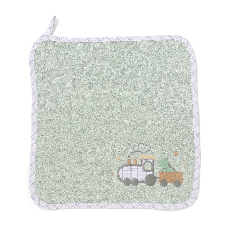 グリーン(恐竜) | アニマルウサギクマ恐竜ふわふわハンカチベビー | SLAP SLIP