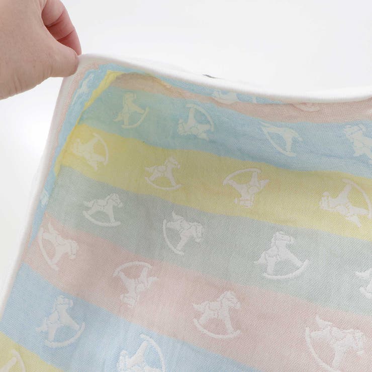 【お揃い】コットンクマ木馬総柄3重ガーゼおくるみベビー | SLAP SLIP | 詳細画像10 