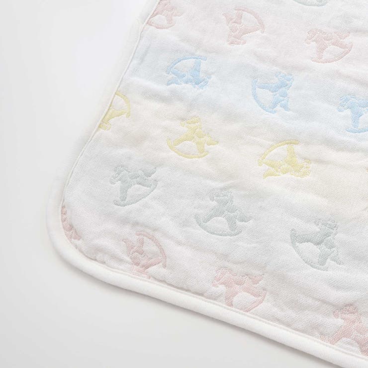 【お揃い】コットンクマ木馬総柄3重ガーゼおくるみベビー | SLAP SLIP | 詳細画像12 