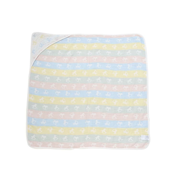 【お揃い】コットンクマ木馬総柄3重ガーゼおくるみベビー | SLAP SLIP | 詳細画像7 