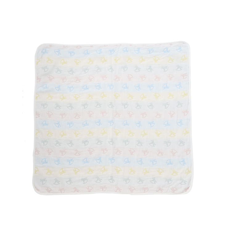 【お揃い】コットンクマ木馬総柄3重ガーゼおくるみベビー | SLAP SLIP | 詳細画像8 