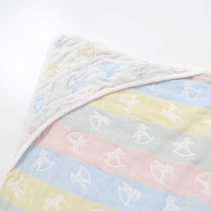 【お揃い】コットンクマ木馬総柄3重ガーゼおくるみベビー | SLAP SLIP | 詳細画像9 