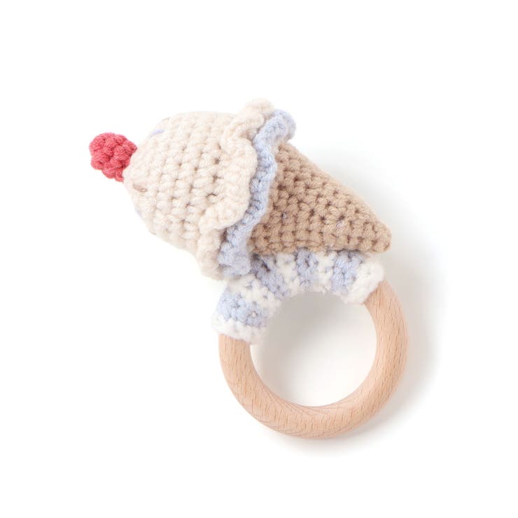 アイスクリームクマウサギアニマル恐竜かぎ編みモチーフ付き歯がためベビー | SLAP SLIP | 詳細画像3 