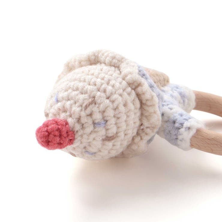 アイスクリームクマウサギアニマル恐竜かぎ編みモチーフ付き歯がためベビー | SLAP SLIP | 詳細画像4 