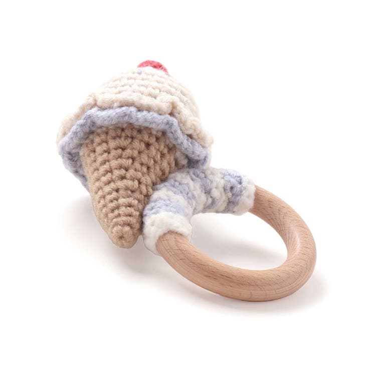 アイスクリームクマウサギアニマル恐竜かぎ編みモチーフ付き歯がためベビー | SLAP SLIP | 詳細画像5 