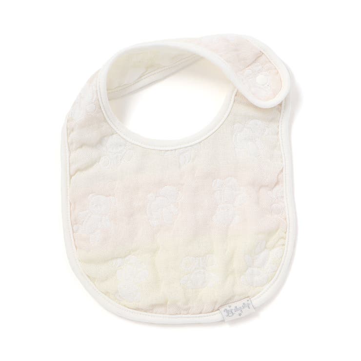 イエロー系(クマ) | 【お揃い】コットンクマ木馬総柄3重ガーゼスタイベビー | SLAP SLIP