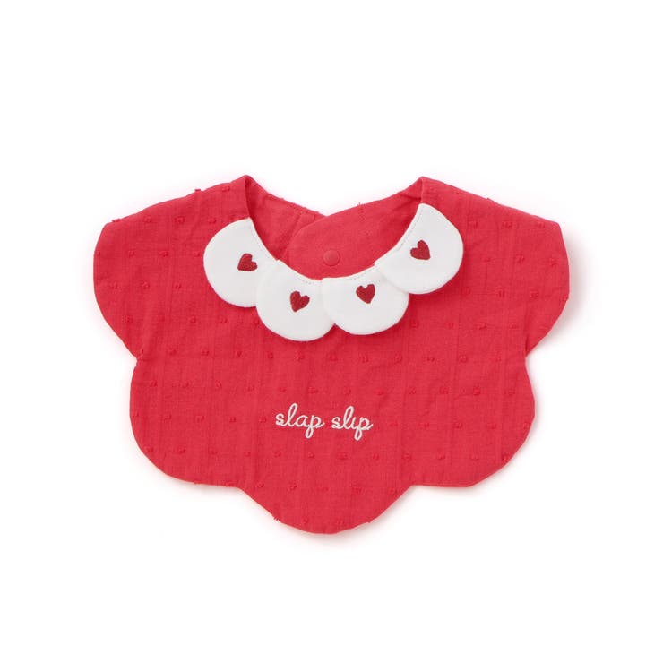 ハート刺しゅう襟付きスカラップスタイベビー | SLAP SLIP | 詳細画像3 