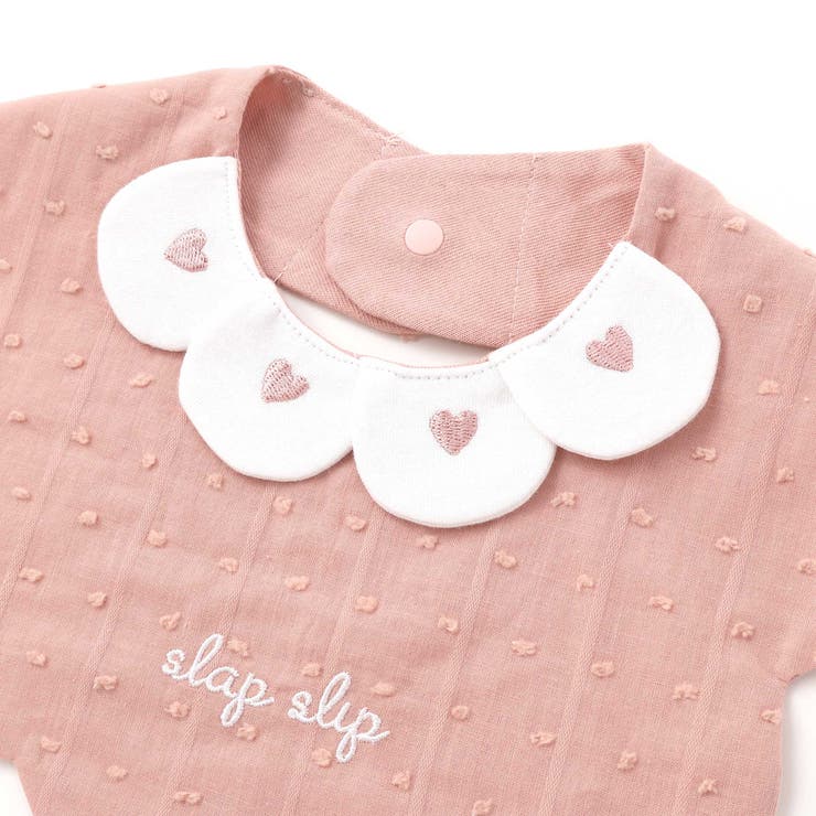 ハート刺しゅう襟付きスカラップスタイベビー | SLAP SLIP | 詳細画像6 