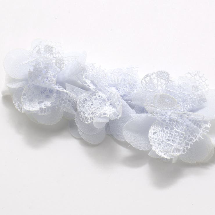 ふわふわフラワー+レースリボンヘアカチューム2点セットベビー | SLAP SLIP | 詳細画像11 