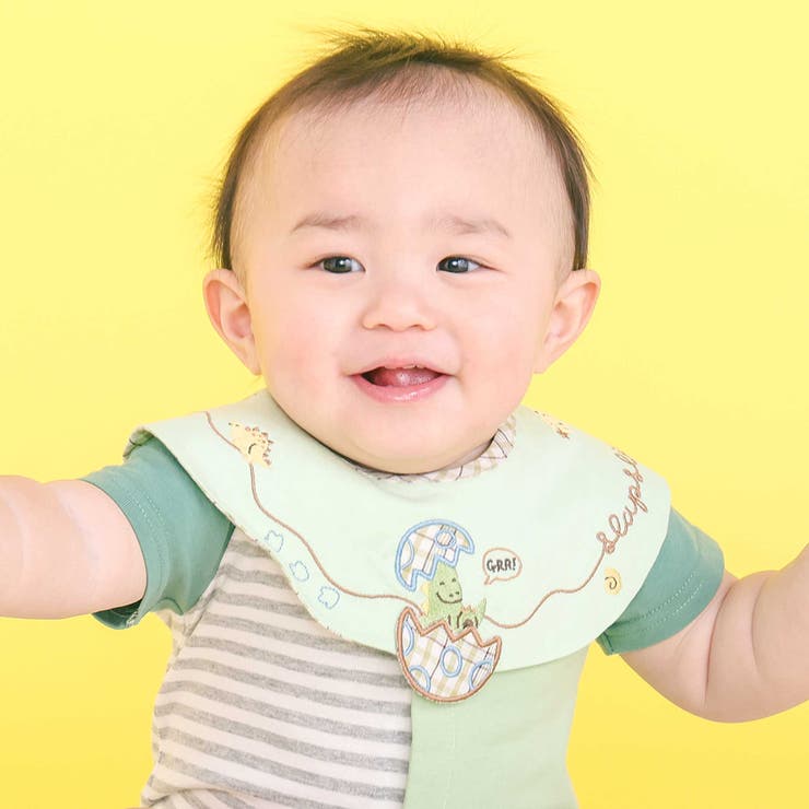 グリーン | アニマルクマクジラ恐竜飛び出しモチーフスタイベビー | SLAP SLIP