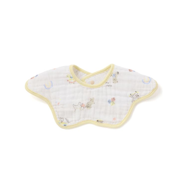 ホワイト系 | 【お揃い】モチーフ総柄ガーゼスタイベビー | SLAP SLIP