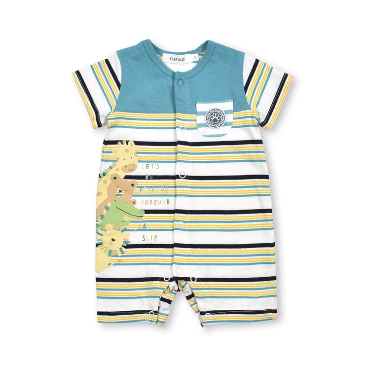 【お揃い】アニマルプリントマルチボーダー半袖ロンパースベビー(60~80cm) | SLAP SLIP | 詳細画像12 