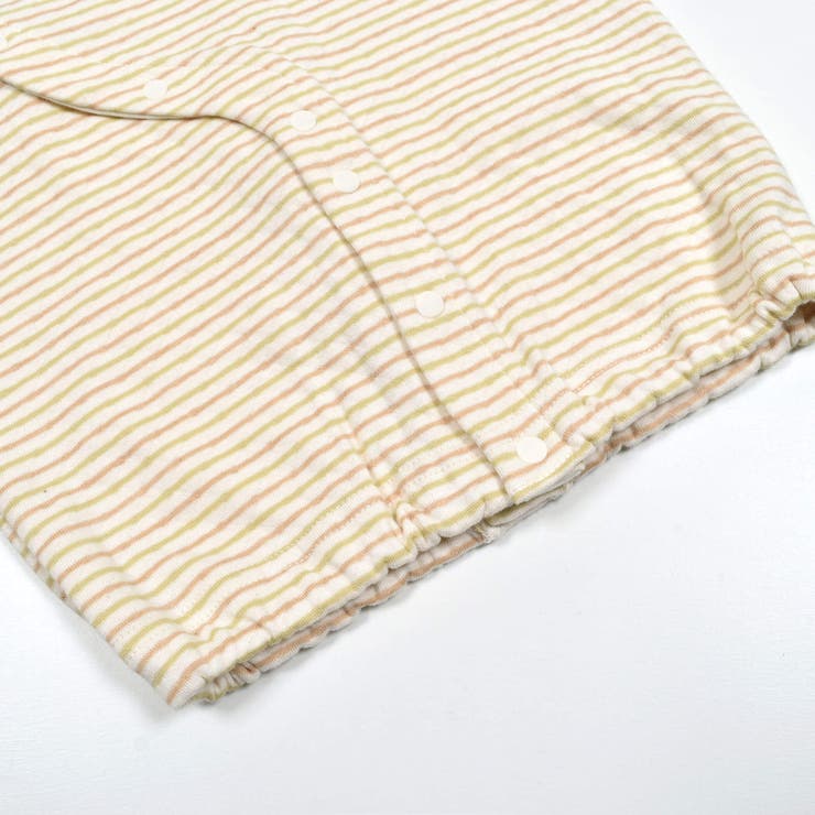 恐竜パッチ刺しゅうボーダー柄ラグラン2WAYロンパースベビー(50~70cm) | SLAP SLIP | 詳細画像14 