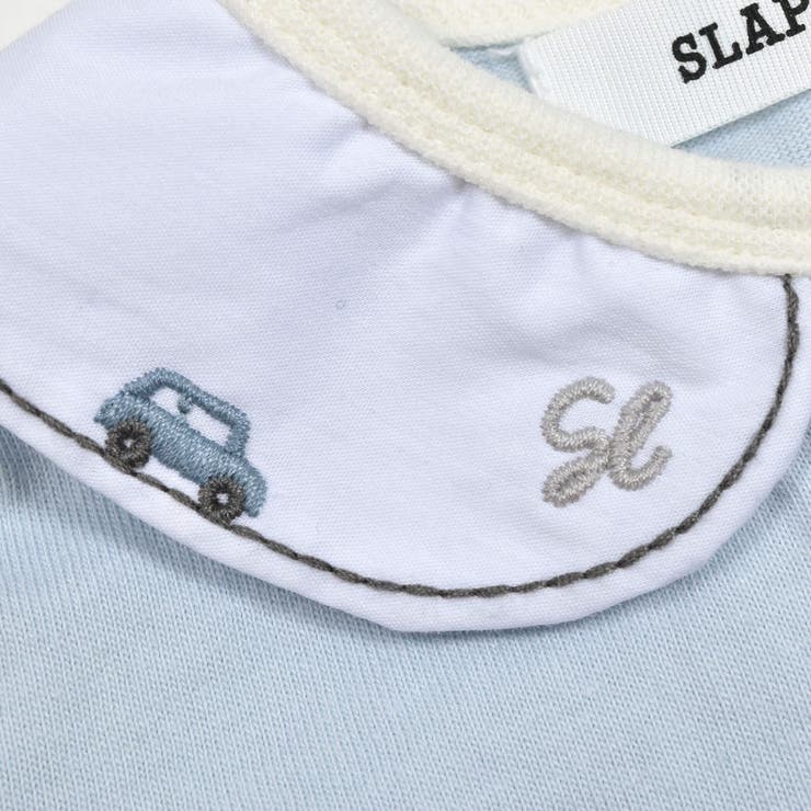 刺しゅう襟付き無地ボーダー柄切替ボディミニベビー(70~80cm) | SLAP SLIP | 詳細画像12 