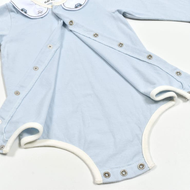 刺しゅう襟付き無地ボーダー柄切替ボディミニベビー(70~80cm) | SLAP SLIP | 詳細画像14 