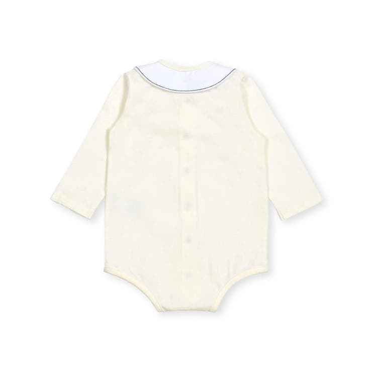 刺しゅう襟付き無地ボーダー柄切替ボディミニベビー(70~80cm) | SLAP SLIP | 詳細画像5 