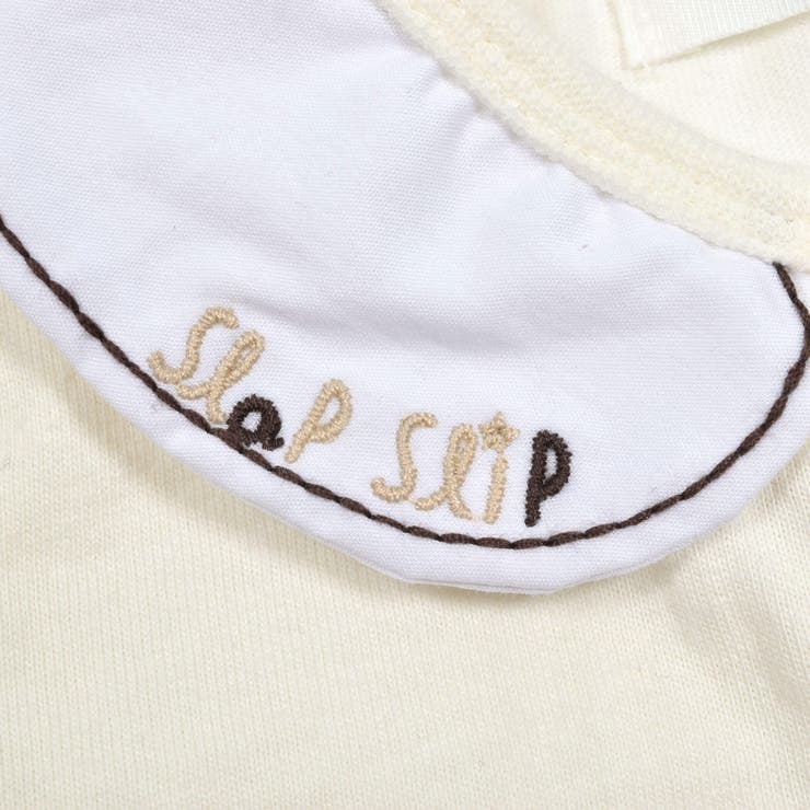 刺しゅう襟付き無地ボーダー柄切替ボディミニベビー(70~80cm) | SLAP SLIP | 詳細画像7 