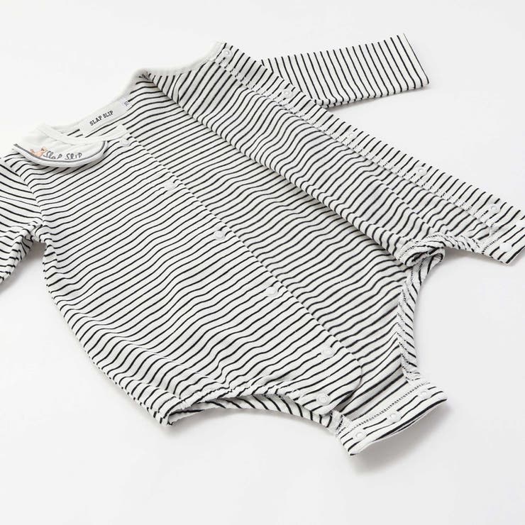 無地ボーダーアニマルクマ恐竜刺しゅうライン襟付きボディミニベビー(70~80cm… | SLAP SLIP | 詳細画像12 