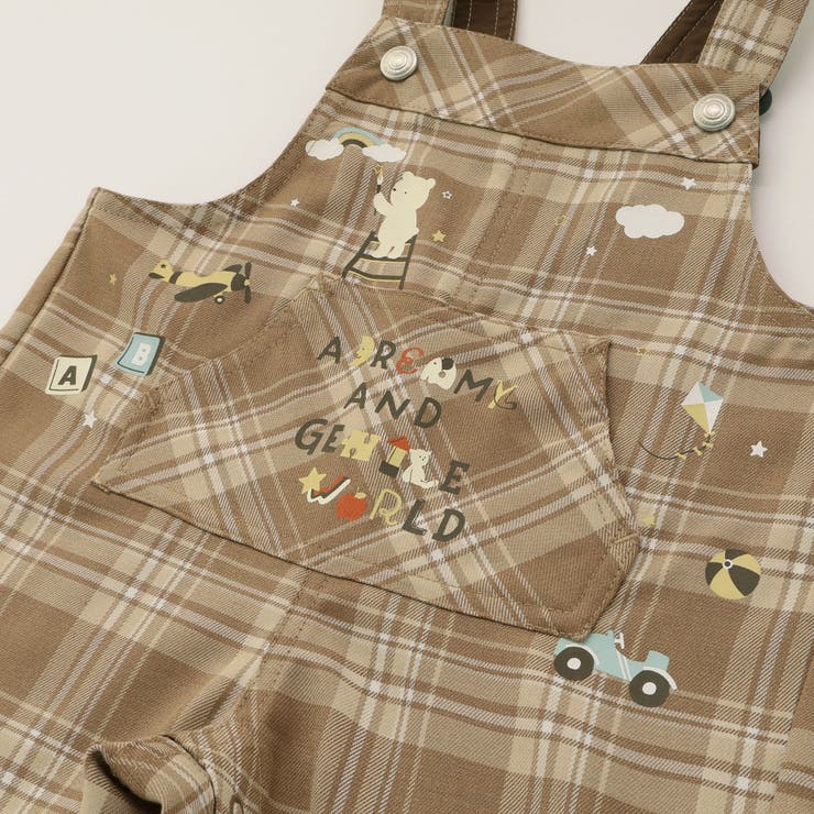 【お揃い】デニムチェックフロントプリントサロペットベビー(70~80cm) | SLAP SLIP | 詳細画像14 