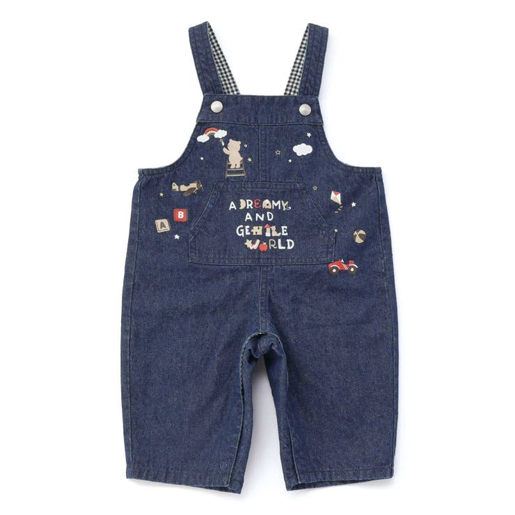 【お揃い】デニムチェックフロントプリントサロペットベビー(70~80cm) | SLAP SLIP | 詳細画像3 