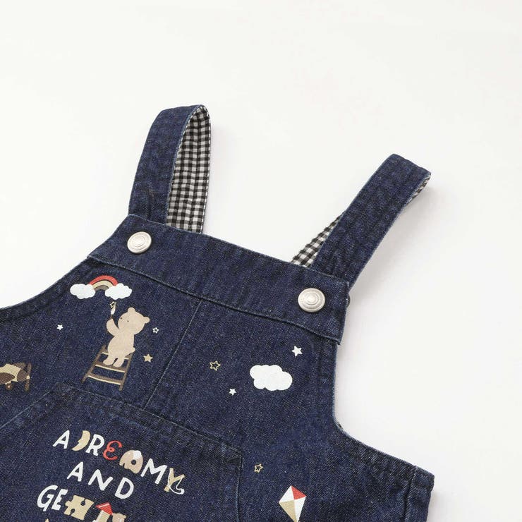 【お揃い】デニムチェックフロントプリントサロペットベビー(70~80cm) | SLAP SLIP | 詳細画像5 