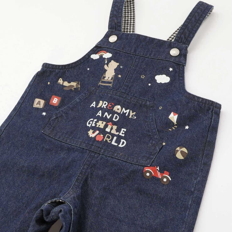 【お揃い】デニムチェックフロントプリントサロペットベビー(70~80cm) | SLAP SLIP | 詳細画像6 