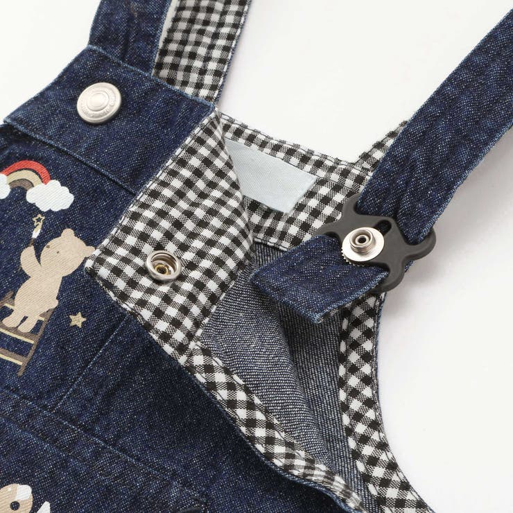 【お揃い】デニムチェックフロントプリントサロペットベビー(70~80cm) | SLAP SLIP | 詳細画像7 