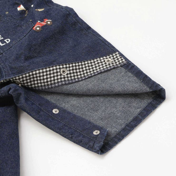 【お揃い】デニムチェックフロントプリントサロペットベビー(70~80cm) | SLAP SLIP | 詳細画像9 