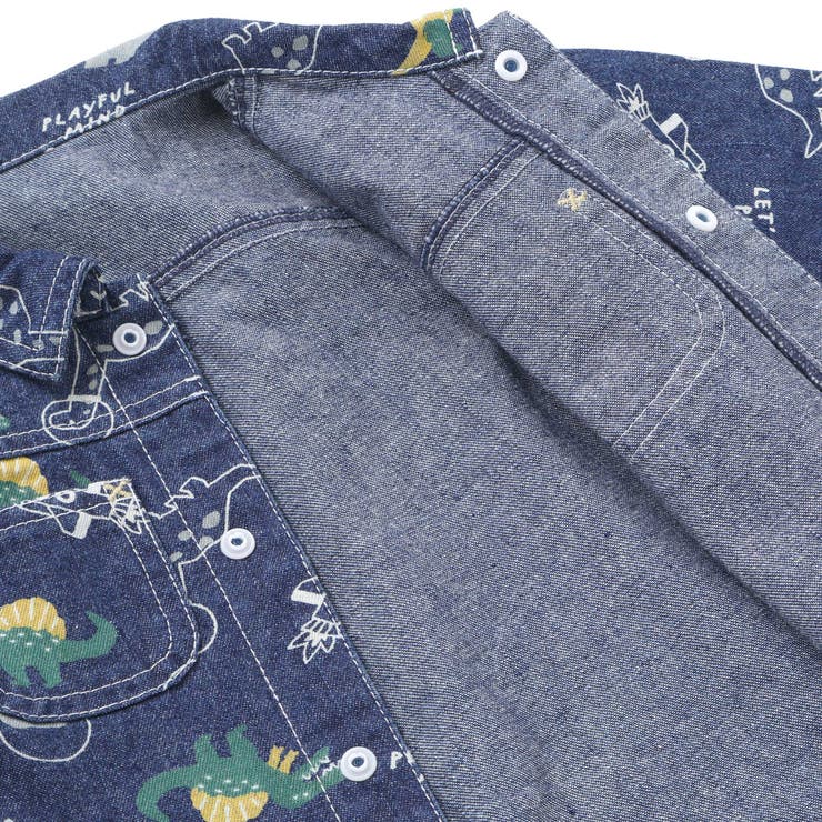 【お揃い】デニムツイル恐竜ロケット総柄ジャンプスーツベビー(70~80cm) | SLAP SLIP | 詳細画像12 